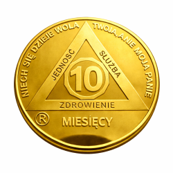 Medalion trzeźwościowy 10 Miesięcy Miedź